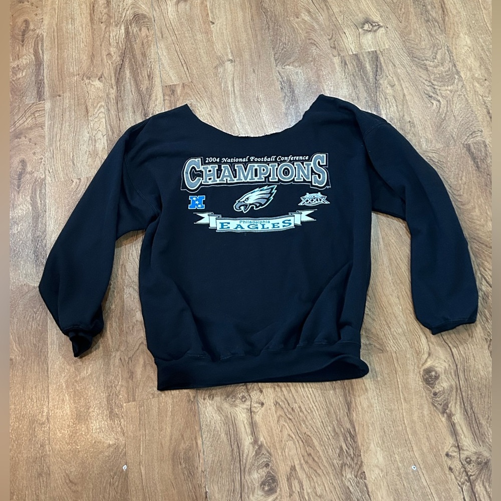 Off the shoulder eagles sweat shirt